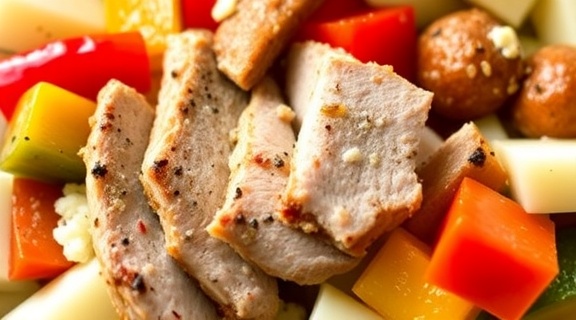 Свинина с перцем и картофельным пюре: пошаговый рецепт.
