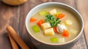 Пошаговый рецепт супа с картошкой и сельдереем.
