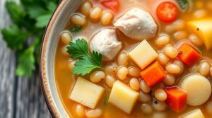 Пошаговый рецепт супа с куриным филе и перловкой.