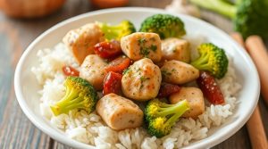 Тушеная курица с брокколи и рисом: пошаговое руководство.