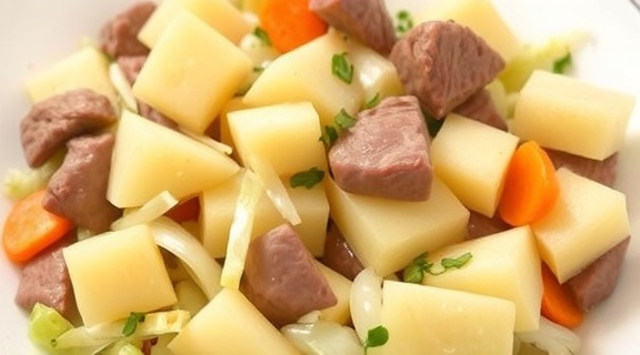 Тушеная капуста с мясом и картофелем: пошаговое руководство.
