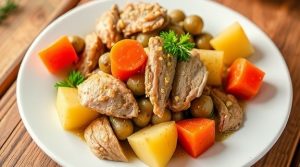Тушеная индейка с картошкой и морковью: пошаговый рецепт.