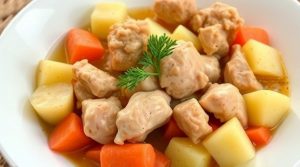 Тушеная курица с картошкой и репчатым луком: пошаговый рецепт.