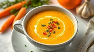 Пошаговый рецепт крем-супа из моркови с апельсином.