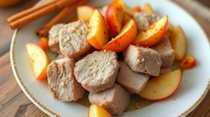 Свинина с яблоками и корицей: пошаговый рецепт.