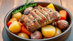 Баранина с картофелем и овощами в духовке: пошаговый рецепт.