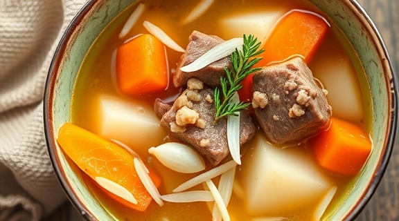 Пошаговый рецепт супа из кислой капусты с мясом.