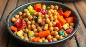 Запеченные овощи с нутом и пряностями: пошаговый рецепт.
