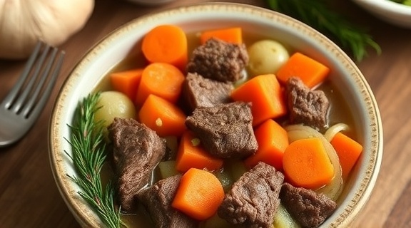 Тушеная говядина с морковью и луком: пошаговое руководство.