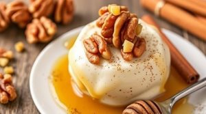 Пошаговый рецепт “Десерта из грецких орехов” с медом и корицей.