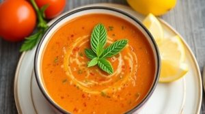Пошаговый рецепт гаспачо с авокадо и лимоном.