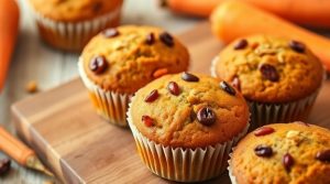 Пошаговый рецепт “Морковных кексов” с орехами и изюмом.