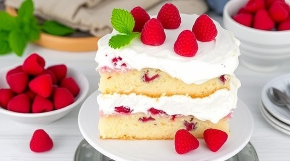 Как приготовить “Торт с малиной” и кремом из маскарпоне: пошаговая инструкция.