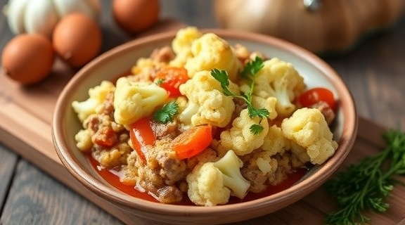 Запеканка из цветной капусты с мясом: пошаговое руководство.