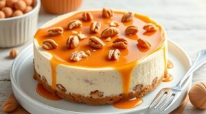 Пошаговый рецепт “Карамельного чизкейка” с орехами.