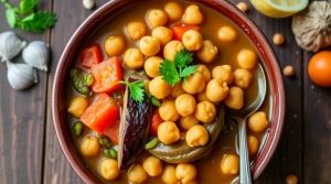 Овощное рагу с нутом и специями: пошаговый рецепт.