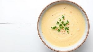 Пошаговый рецепт крем-супа из цветной капусты с чесноком.