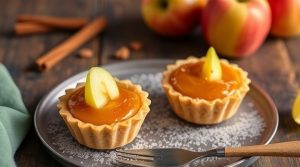 Пошаговый рецепт “Карамельных тарталеток” с яблоками и корицей.