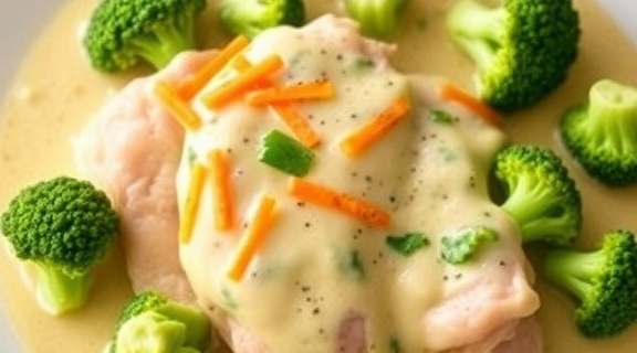 Курица с брокколи и сыром под соусом бешамель: пошаговое руководство.