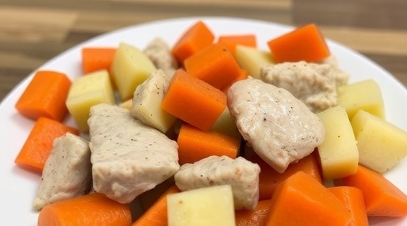 Тушеная индейка с картошкой и морковью: пошаговый рецепт.