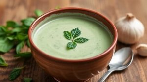 Пошаговый рецепт крем-супа из шпината с рикоттой.