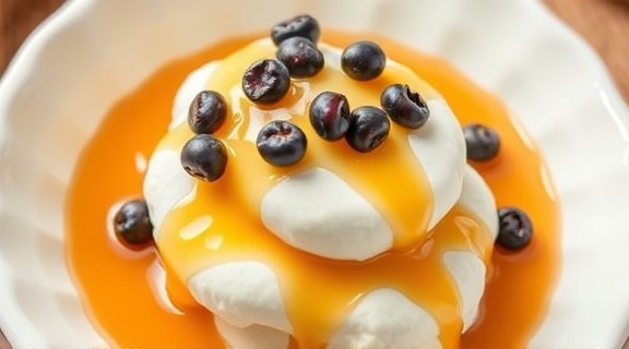 Как приготовить “Десерт с греческим йогуртом” и медом: пошаговая инструкция.