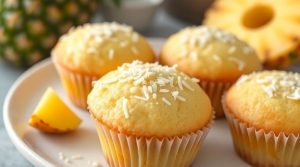 Как приготовить “Кокосовые маффины” с ананасом: пошаговая инструкция.