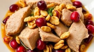 Тушеная индейка с орехами и клюквой: пошаговое руководство.