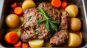 Говядина с картофелем и морковью в духовке: пошаговый рецепт.