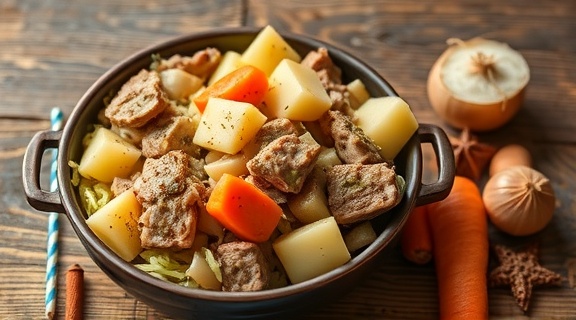 Тушеная свинина с капустой и картофелем: пошаговое руководство.