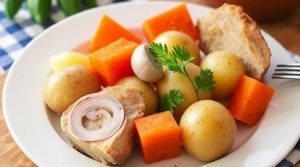 Свинина с картофелем и морковью в рукаве: пошаговый рецепт.