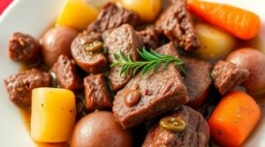 Говядина с картофелем и красным вином: пошаговое руководство.