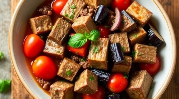 Говядина с баклажанами и помидорами: пошаговое руководство.