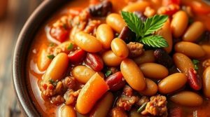 Пошаговый рецепт чили с мясом и фасолью.