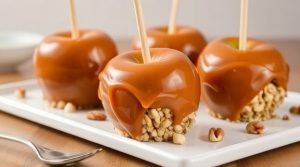 Как приготовить “Карамельные яблоки” с орехами: пошаговая инструкция.