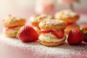 Как приготовить Пирожные с заварным кремом и клубникой: пошаговая инструкция.