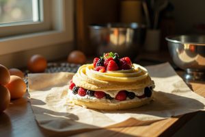 Как приготовить Бисквитные рулеты с ягодным кремом: пошаговая инструкция.