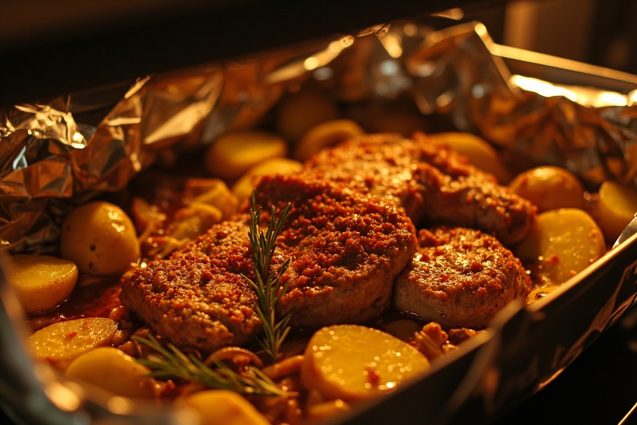 Телятина с картофелем и специями в духовке: пошаговый рецепт.