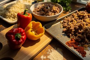 Фаршированные перцы мясом и рисом: пошаговое руководство.