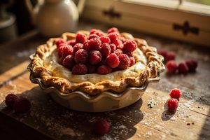 Пошаговый рецепт Пирога с малиной и сливочным сыром.