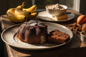 Пошаговый рецепт Шоколадного пирога с бананами.