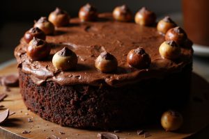 Пошаговый рецепт Шоколадного торта с фундуком.