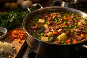 Пошаговый рецепт горохового супа с копченостями.