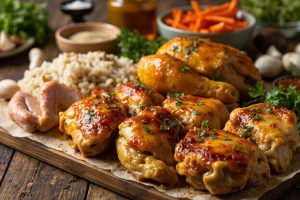 Курица, запеченная с медом и горчицей: пошаговое руководство.