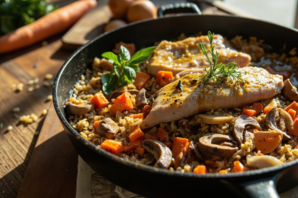 Индейка с гречкой и грибами в духовке: пошаговый рецепт.