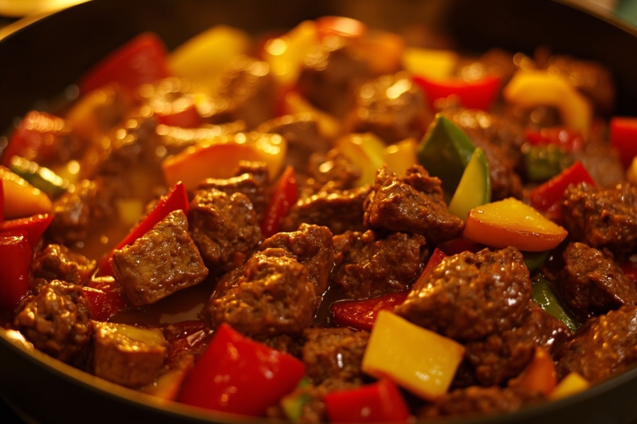 Говядина с перцем и кукурузой в духовке: пошаговое руководство.