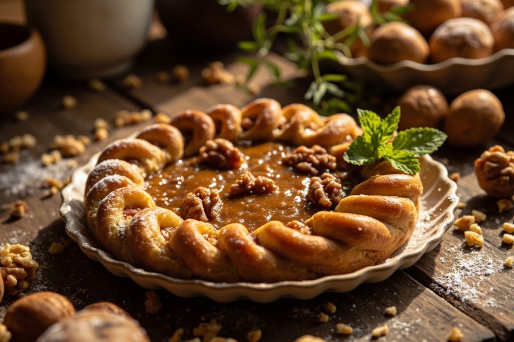 Пошаговый рецепт Пирожного с карамелью и грецкими орехами.