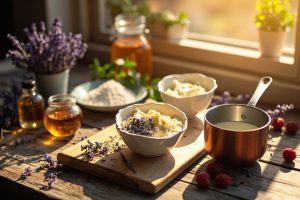 Пошаговый рецепт Лавандового десерта с медом.