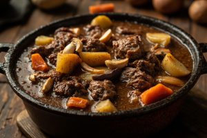 Говядина с картошкой и грибами в горшочке: пошаговый рецепт.