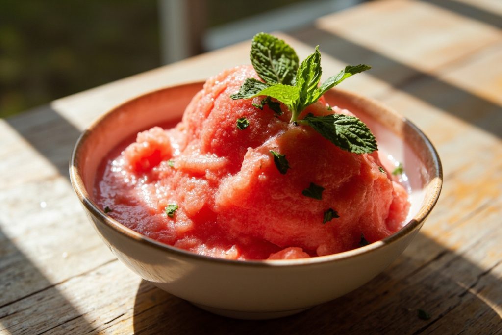 Как сделать Клубничный сорбет с мятой: пошаговая инструкция.